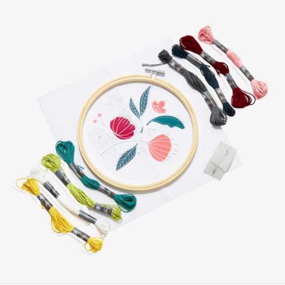 New CRAFT CRUSH Winter Flower embroidery kit‎